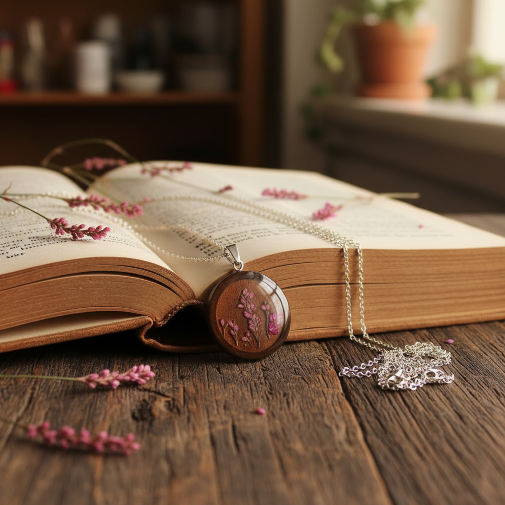 Pink Persicaria Cespitosa Necklace - Irish Botanical Jewelry