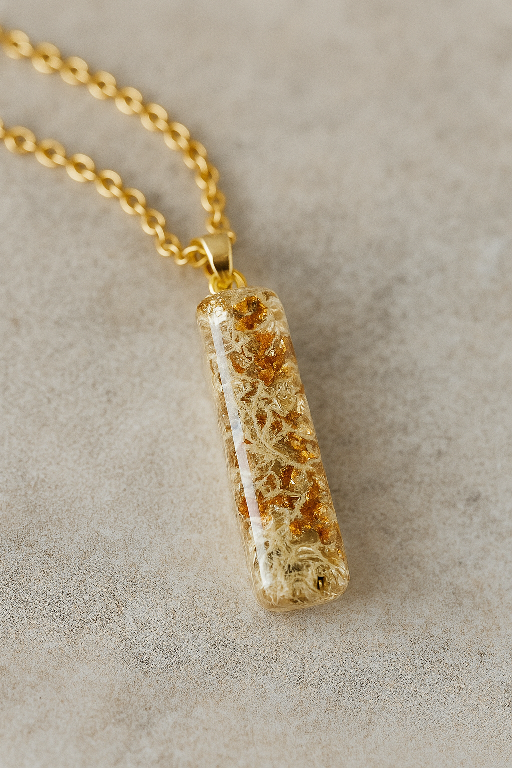 Real lichen resin pendant necklace worn, showcasing natural style, Irish jewelry by Botanic Gems Jewelry