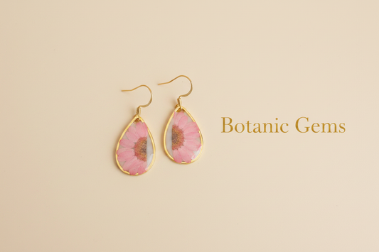 Real Daisy Flower Earrings – Celbridge Collection
