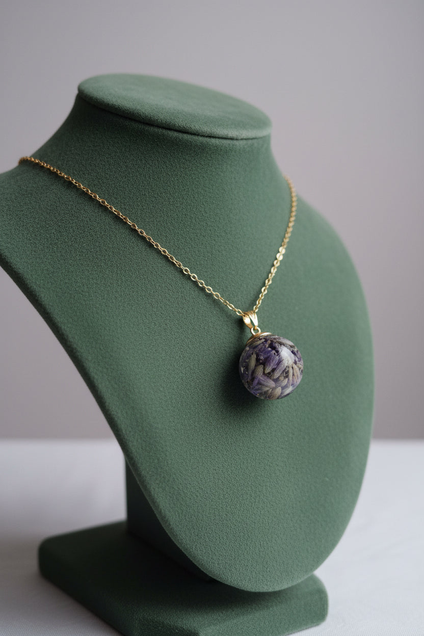 Customize your necklace with your flowers, handmade in Ireland 