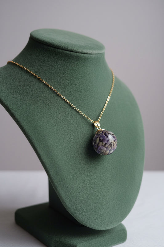 Customize your necklace with your flowers, handmade in Ireland 