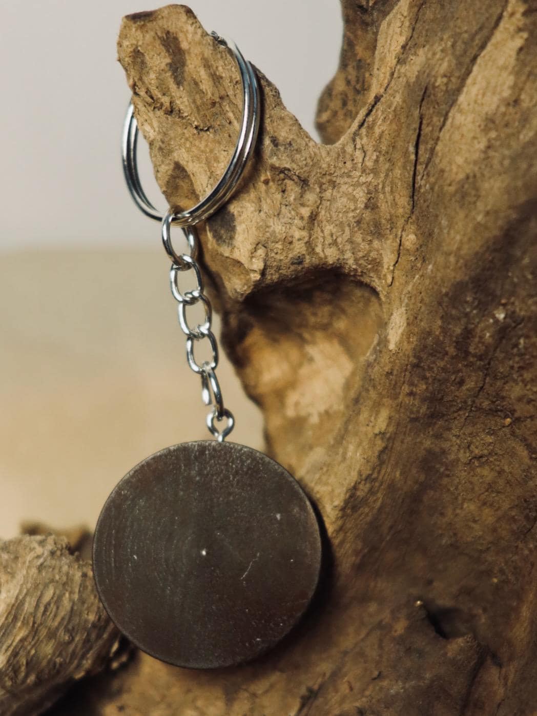 Handmade resin keyring with real four-leaf clover, shown with keys to display size and everyday use as an Irish keepsake