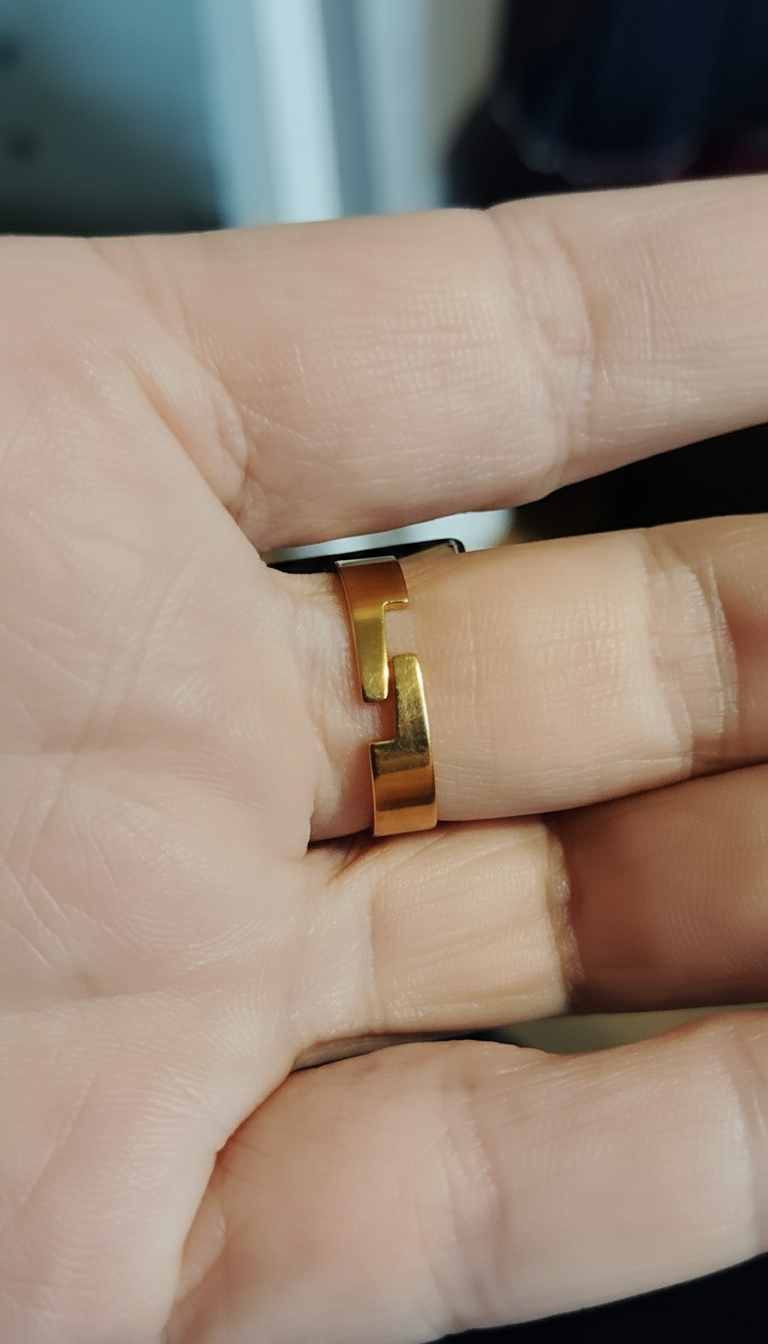 "Bague ajustable résine fleurs violettes - bague botanique carrée acier inoxydable doré 2cm